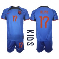 Maglie da calcio Olanda Daley Blind #17 Seconda Maglia Bambino Mondiali 2022 Manica Corta (+ Pantaloni corti)
